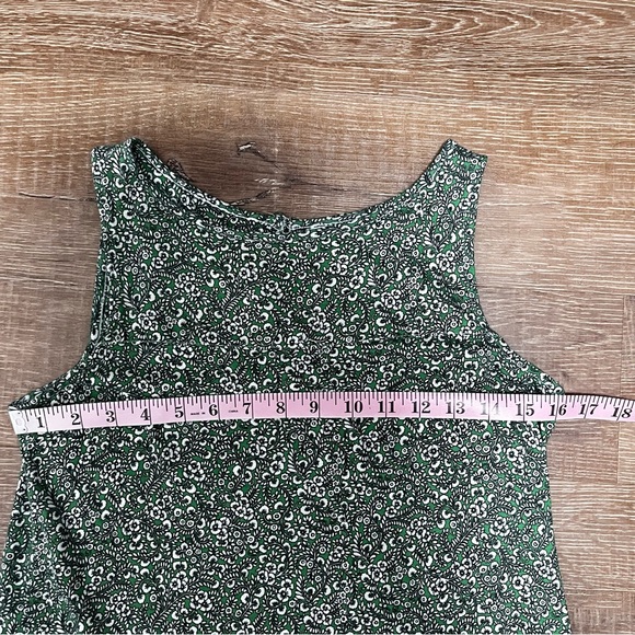 J. Jill Green Grass Fern Ditsy Tiered Mixed-Print Maxi Dress Size XS - Picture 10 of 12